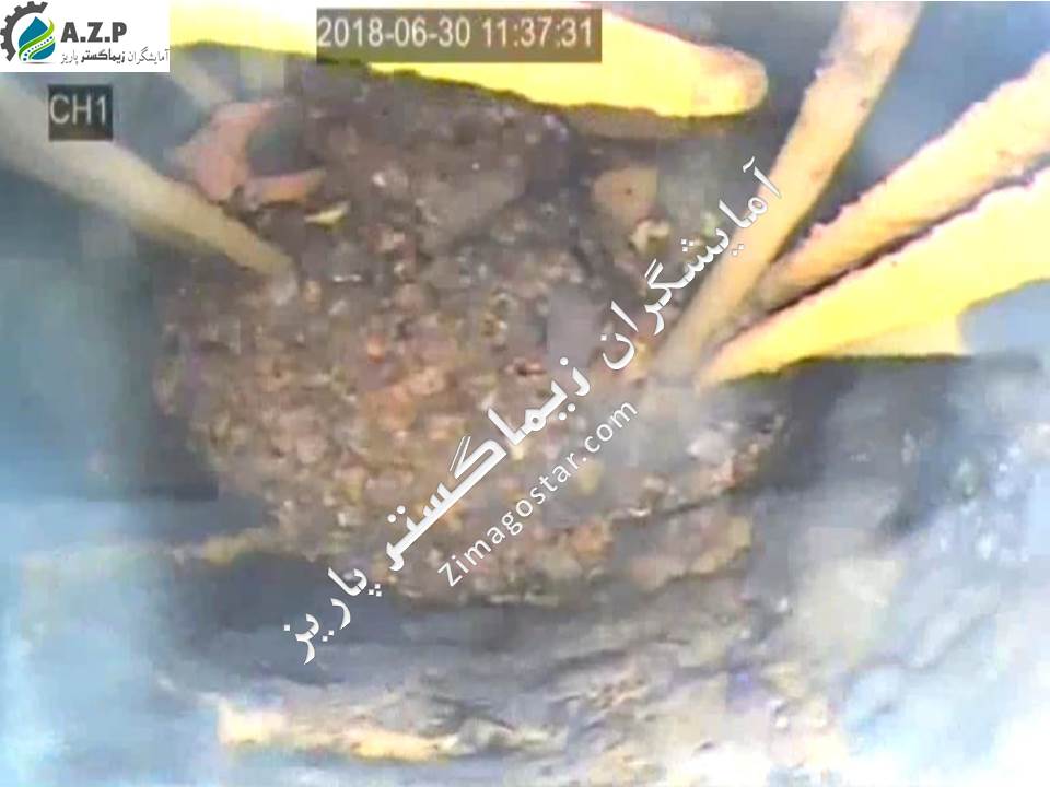 عکس داخل چاه آب توسط دوربین ویدئومتری